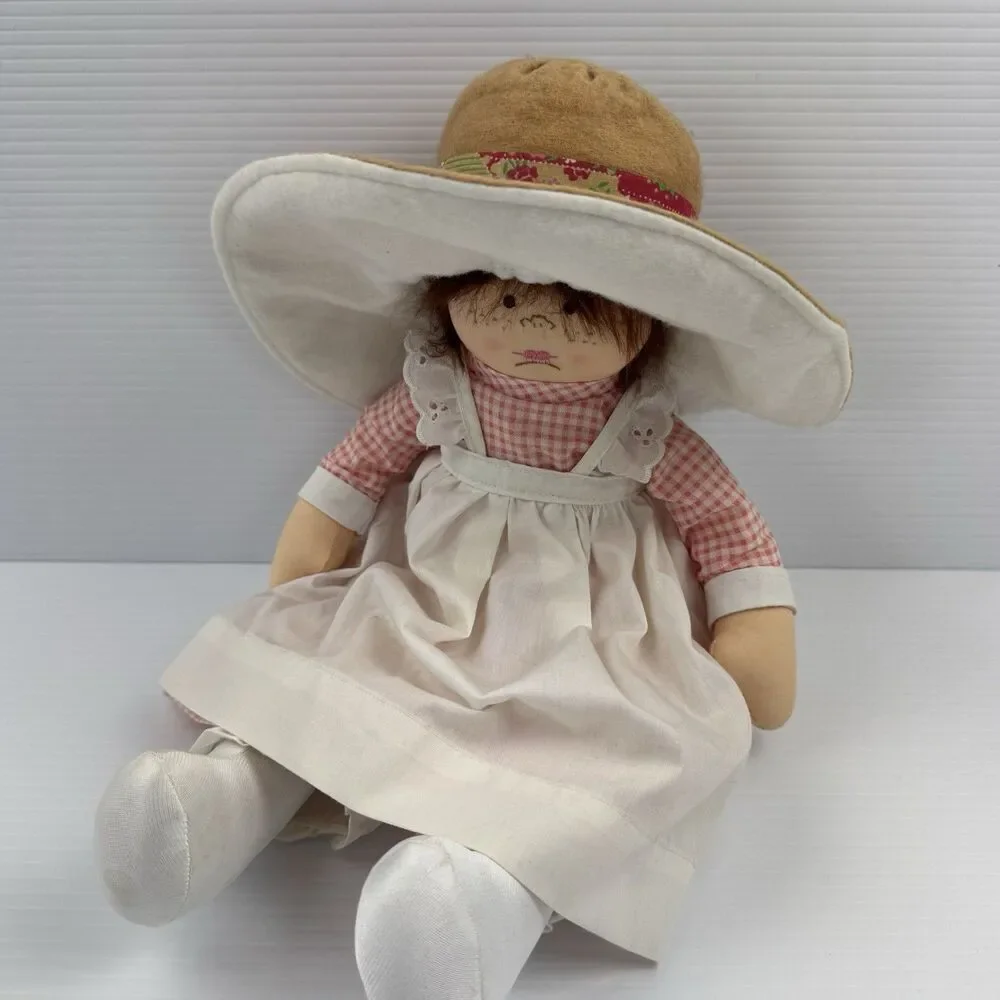 Vintage Prairie Rag Doll Cottagecore Farmhouse Decor Homemade Folk Art